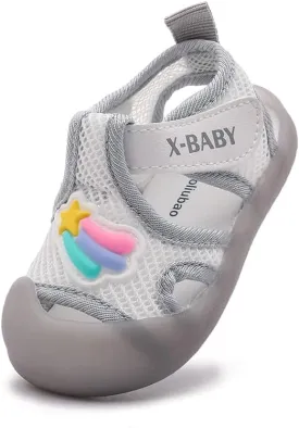 Baby Summer Sandals Breathable Mesh Rubber Sole Non-Slip Outdoor Shoes for Boys and Girls 9-30 Months