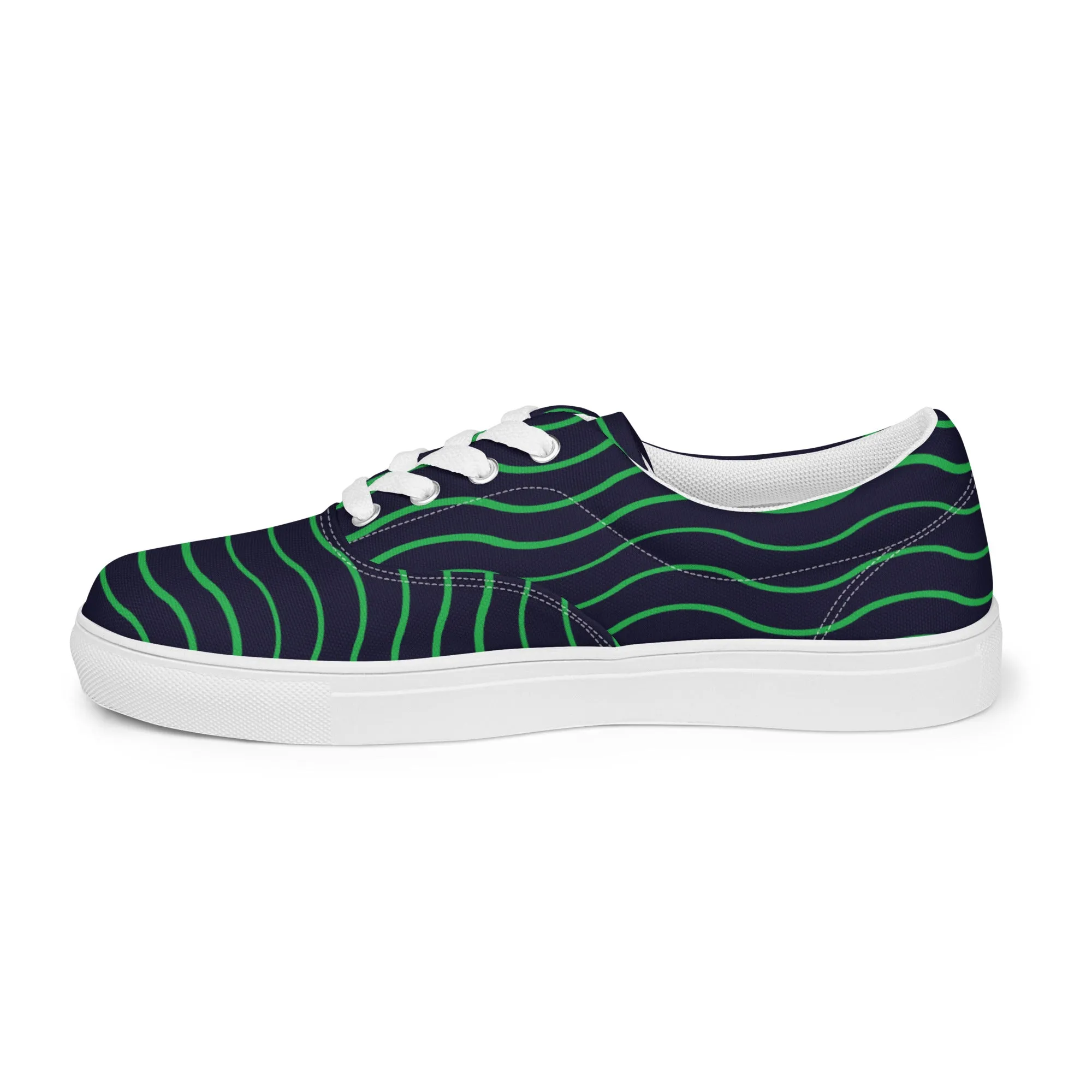 BE LIKE WATER Men’s Lace-Up Canvas Shoes