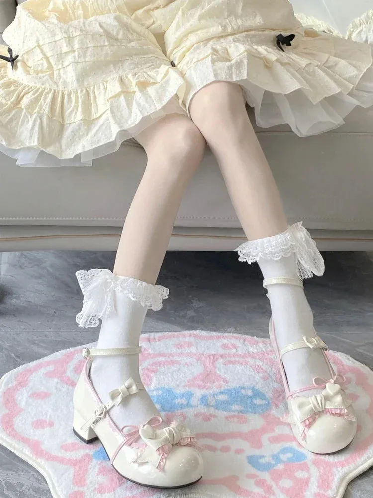 binfenxie Japanese Kawaii Lolita Mary Janes Shoes Women Bow-knot Vintage Sweet Pumps Shoes Female Elegant Fashion Buckle Strap Shoes