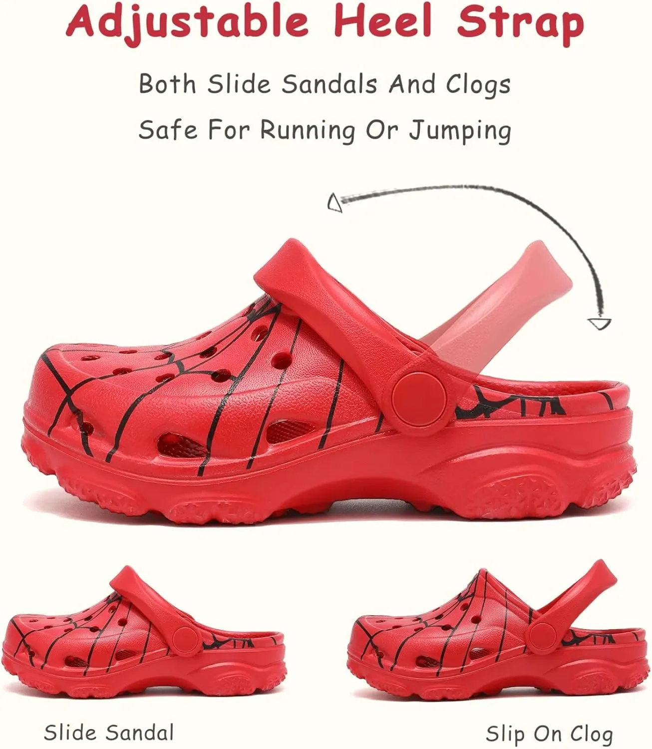 Boys and Girls Graphic Clogs for Kids,Unisex Eva Mules for Big Kid,Little Kid,Boy and Girl Closed Toe Slide Sandals