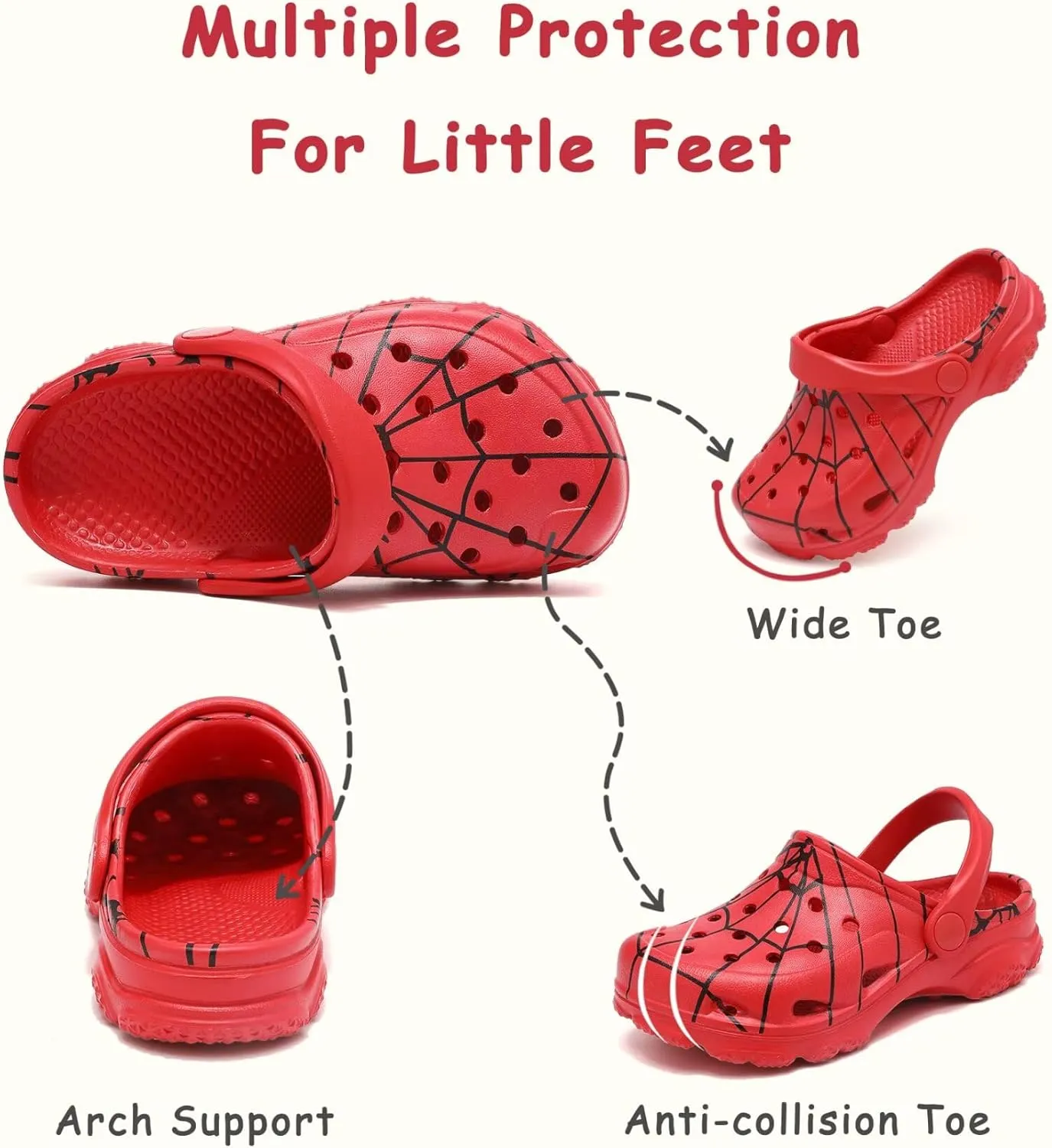 Boys and Girls Graphic Clogs for Kids,Unisex Eva Mules for Big Kid,Little Kid,Boy and Girl Closed Toe Slide Sandals