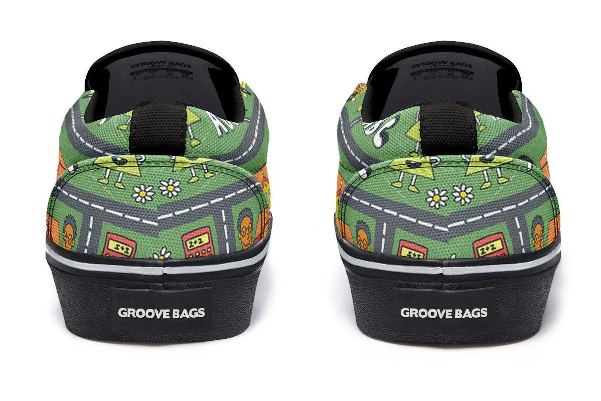 Childhood Roadmap Slip-On Shoes