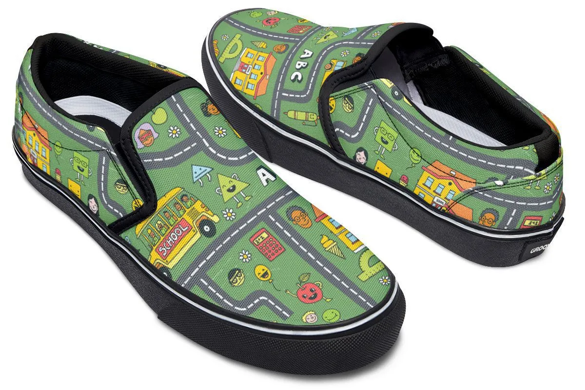 Childhood Roadmap Slip-On Shoes