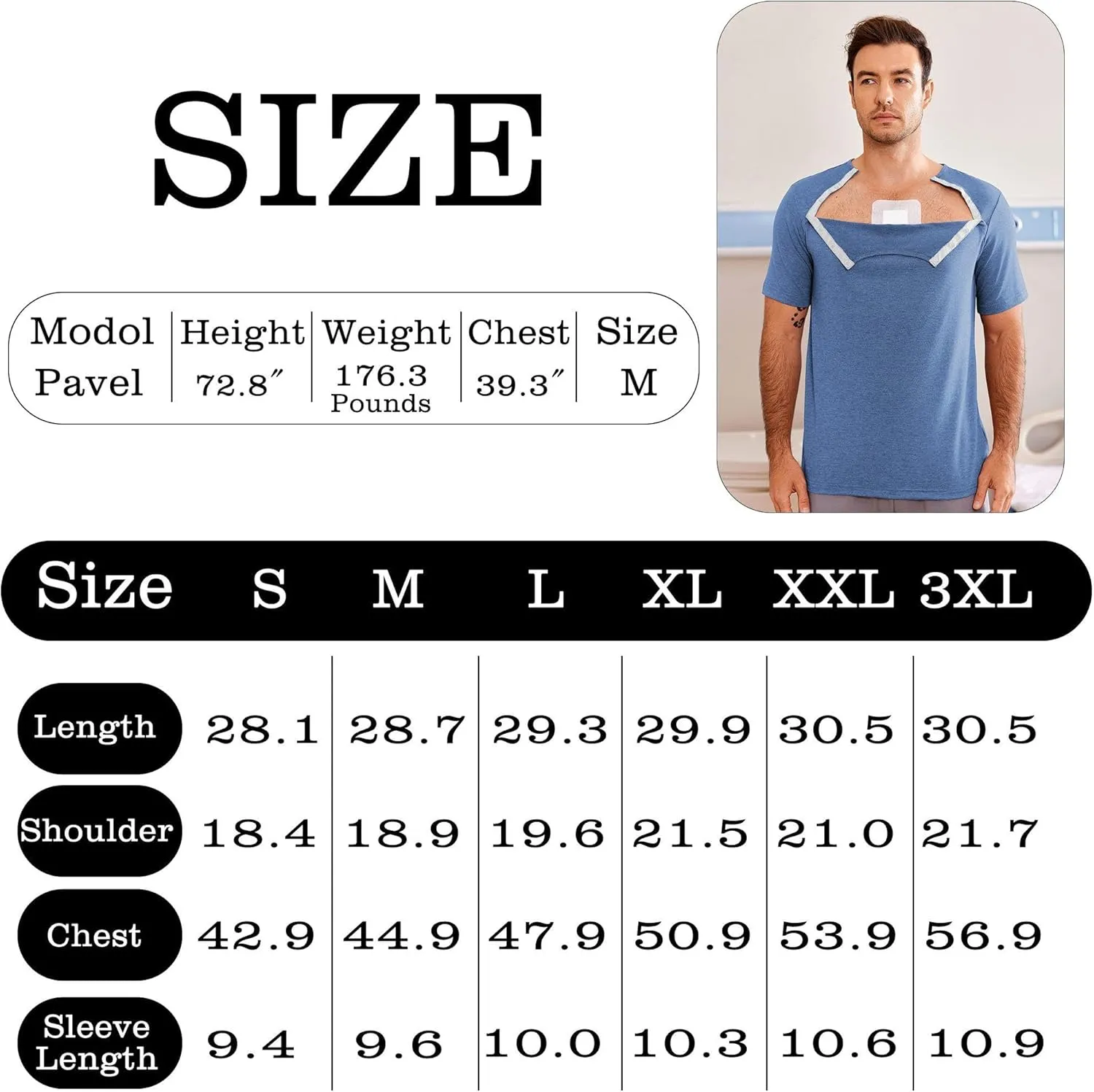 Dyeek Chemo for Shirt Port Access Chemotherapy Must Haves Tear Away Side Snap Short Sleeve Post Shoulder Surgery Shirts