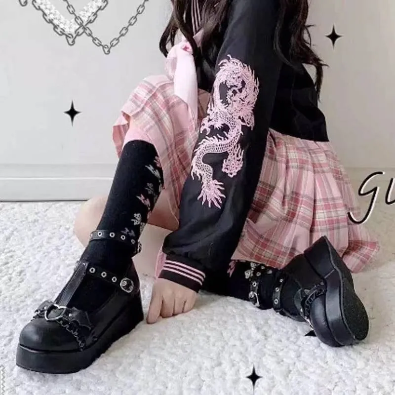 Ladies Lolita Shoes Thick Heels