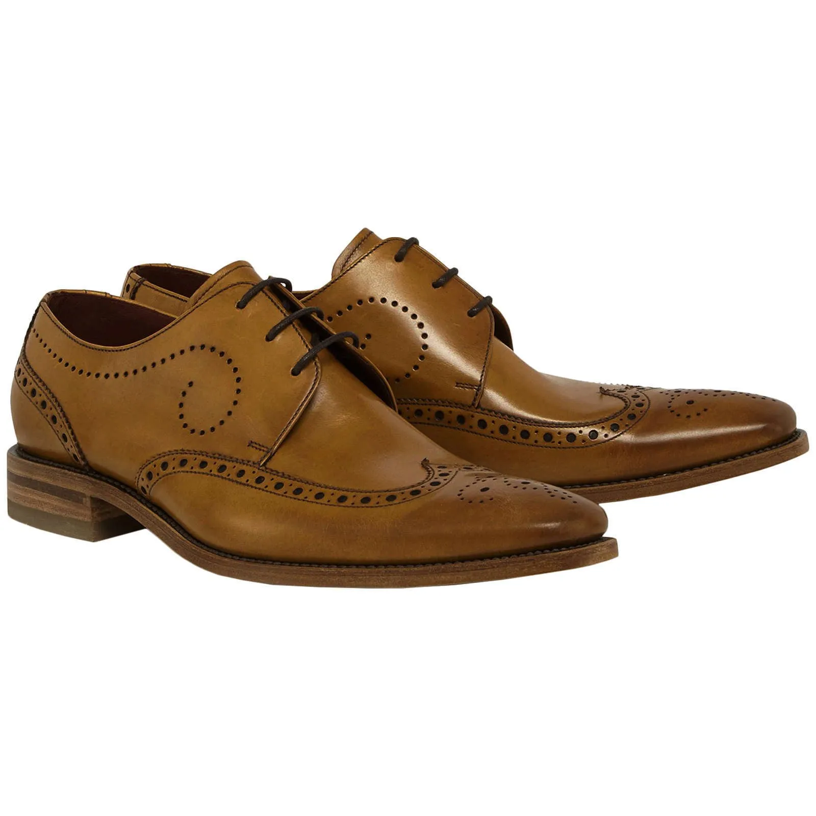 Loake Kruger Polished Leather Men's Brogue Shoes