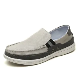 Mens Slip On Canvas Shoes Outdoor Walking Boat Shoes | runandup