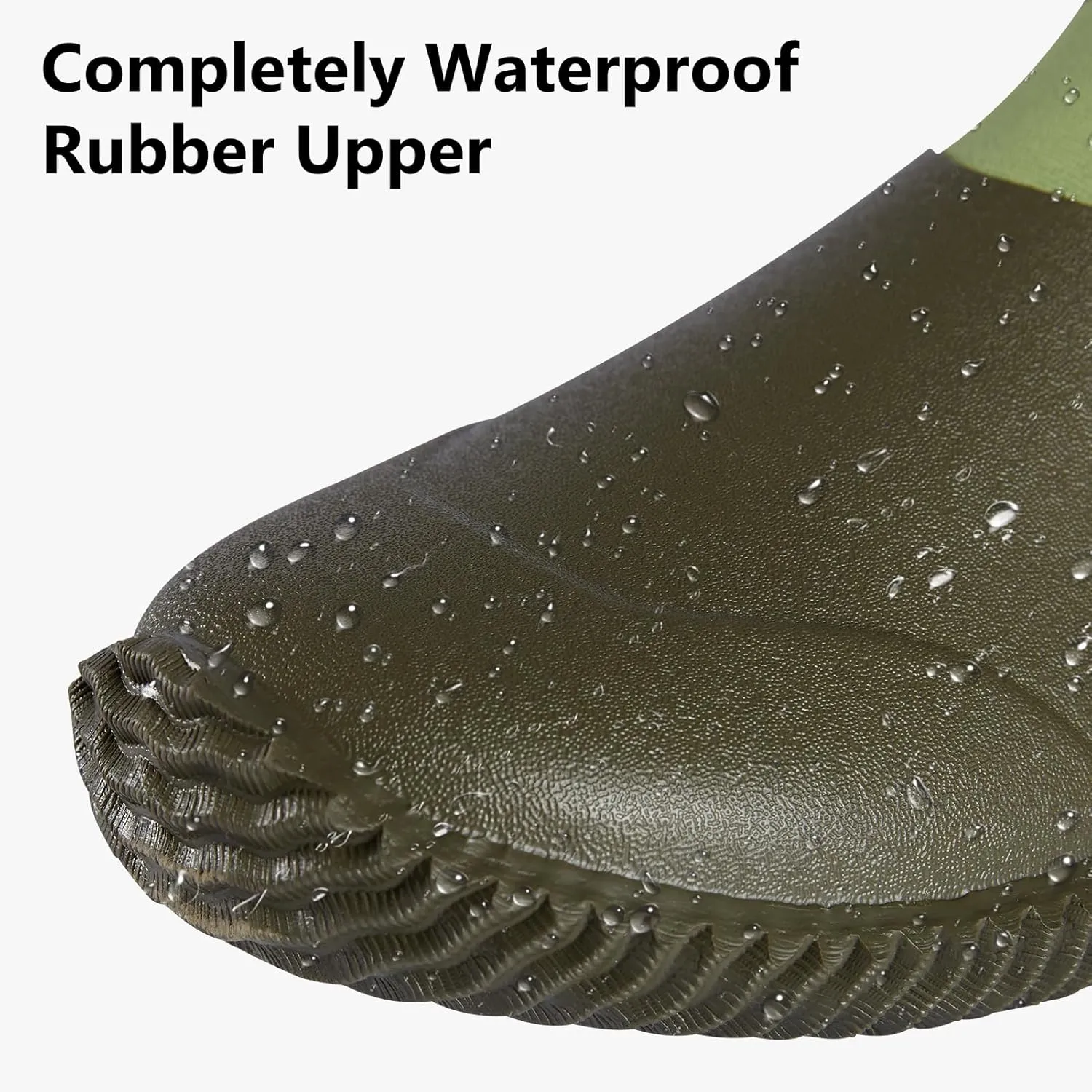 Mens Waterproof Garden Shoes Rain Boots Slip-On Footwear for Gardening Farming Camping Lawn Care Yard Work