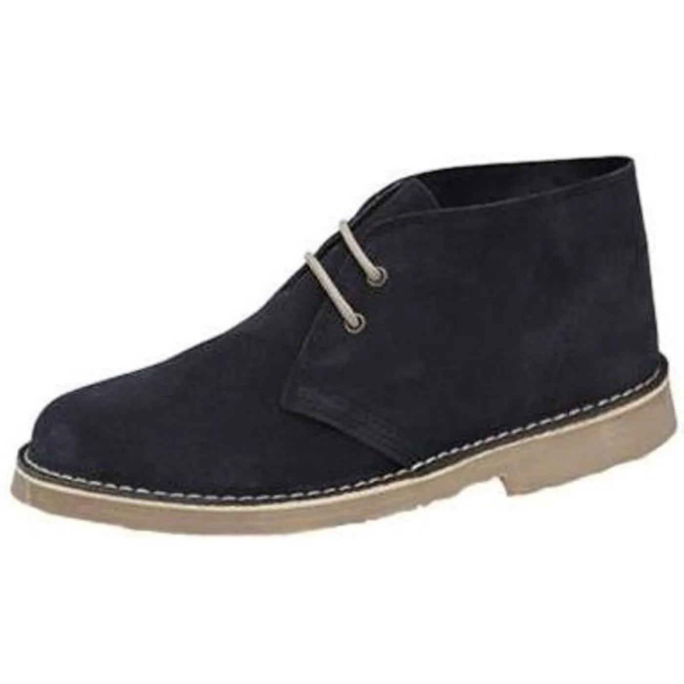 Roamers Mens M467 Navy Suede New Mens Desert Boots Shoes