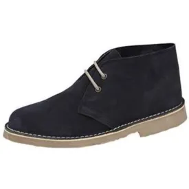 Roamers Mens M467 Navy Suede New Mens Desert Boots Shoes