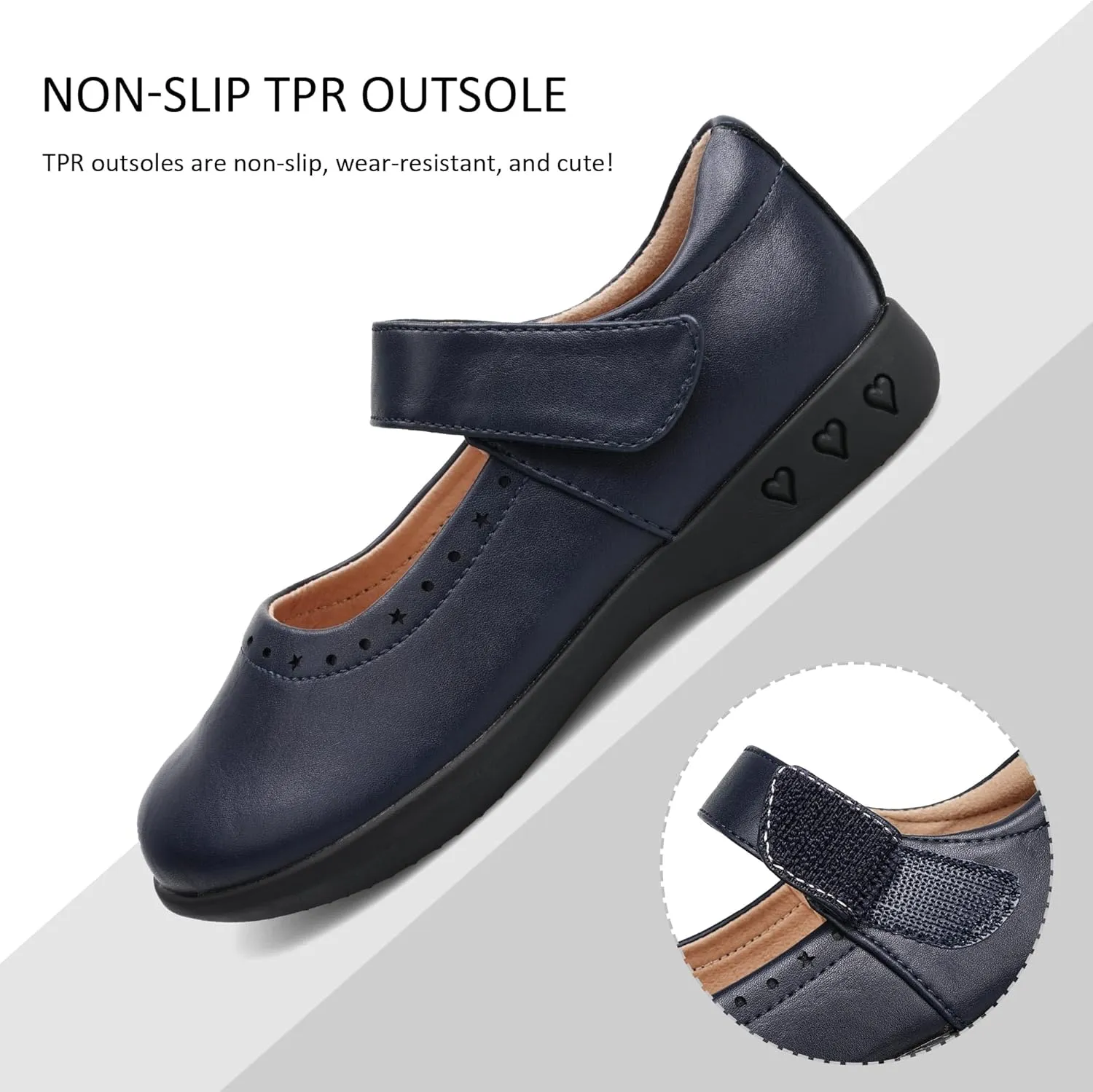 Stelle School Shoes for Girls Mary Jane Dress Shoes Uniform Flats (Little/Big Kids)