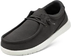STQ Men's Orthopedic Lace up Loafers Ultralight Casual Boat Shoes with Arch Support