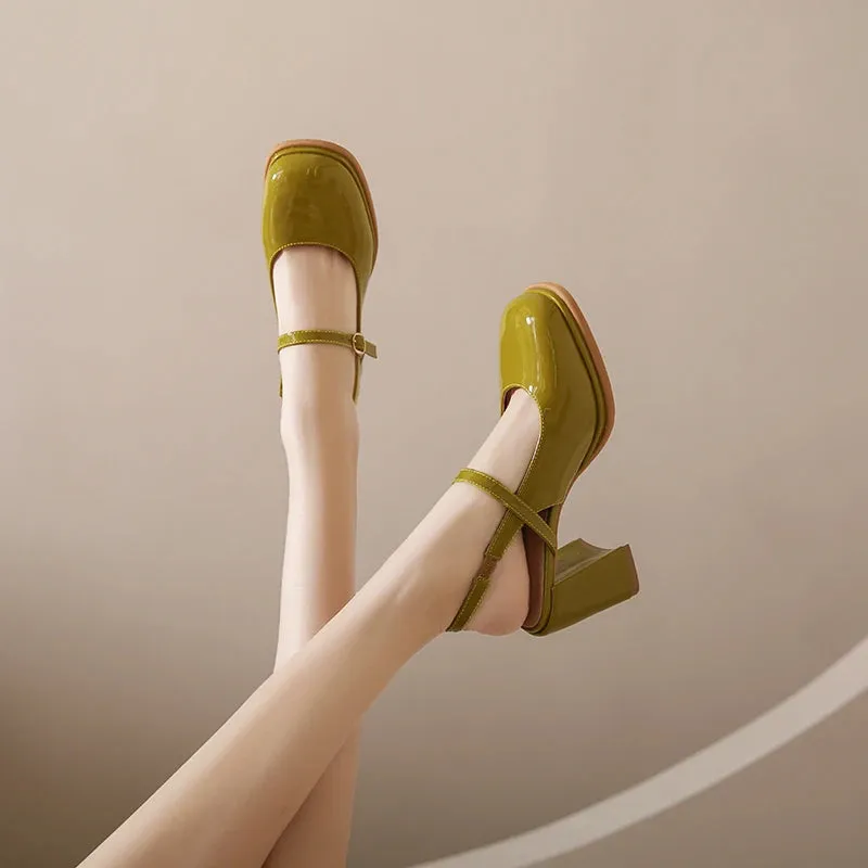 Vintage Aesthetic Mary Jane Pumps