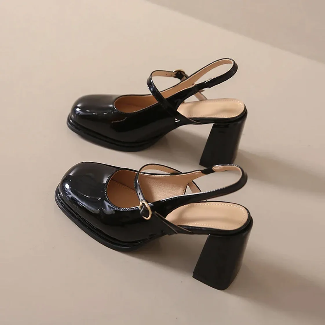 Vintage Aesthetic Mary Jane Pumps