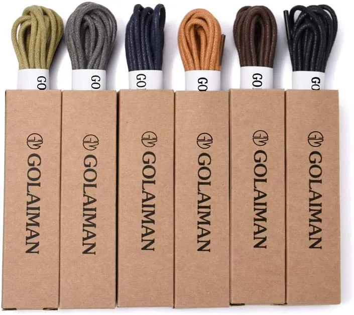Waxed Dress Shoe Laces - Round Oxfords Shoelaces Leather Shoe Lace For Men Women