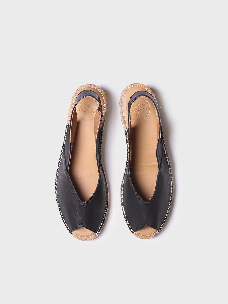 Wedge espadrilles in leather - BERNIA-P