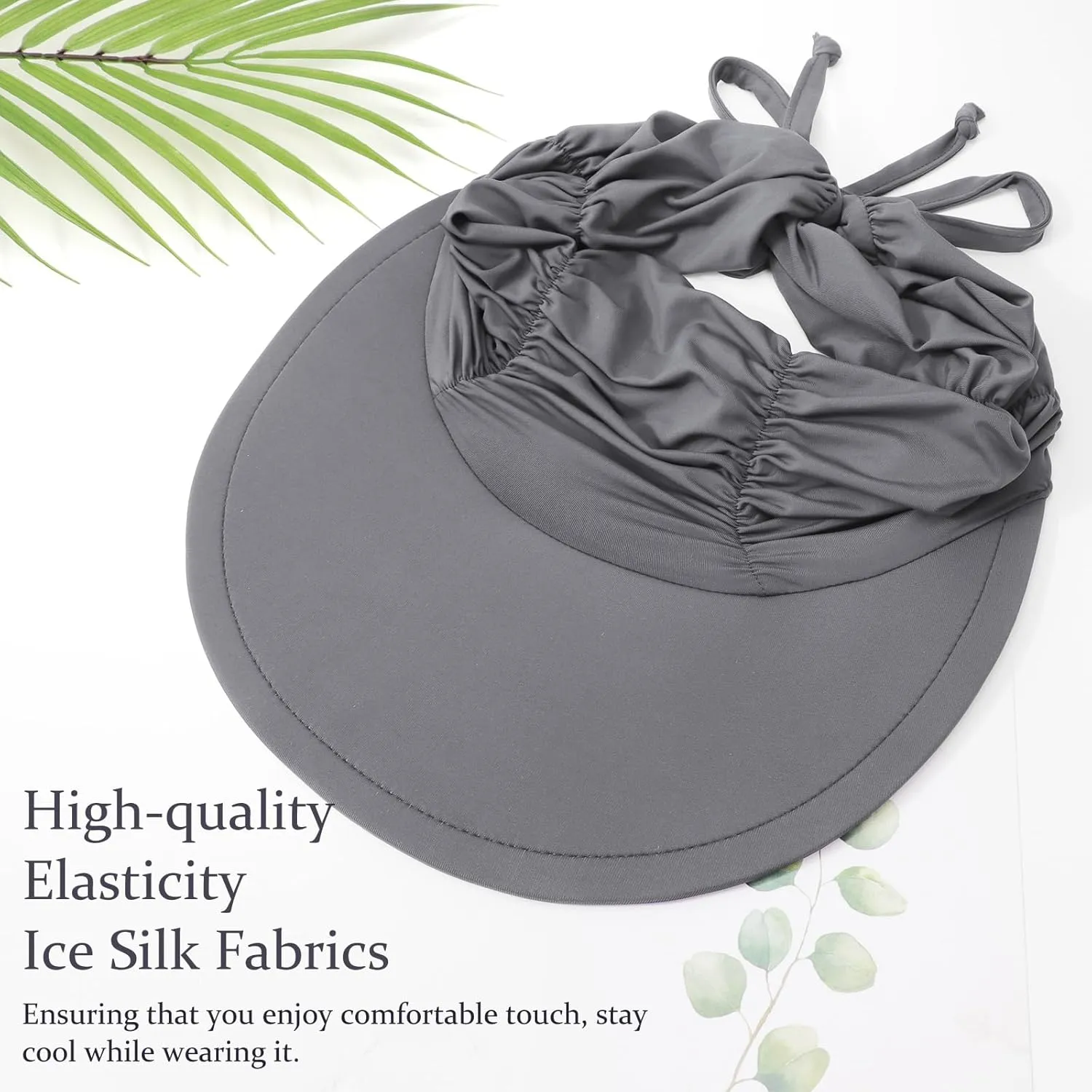 Women Visor Sun Hat Adjustable Foldable Wide Brim Sun Hats Summer UPF 50  UV Protection Visor Cap for Outdoor Beach